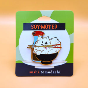 A Sushi Tomodachi " Soymoyed" Design Pin