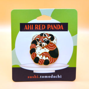 A Sushi Tomodachi AHI RED PANDA pin