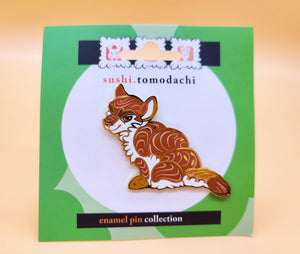 A Sushi Tomodachi " Tiger Roll " Design Pin