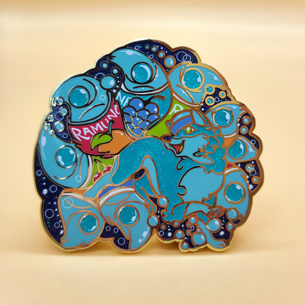 Ramune Kitsune Hard Enamel Pin – Sushi Tomodachi