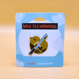 A Sushi Tomodachi " Milk Tea Momonga " Design Pin