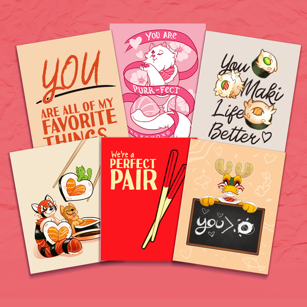 Love Greeting Card Set (Pack of 6)