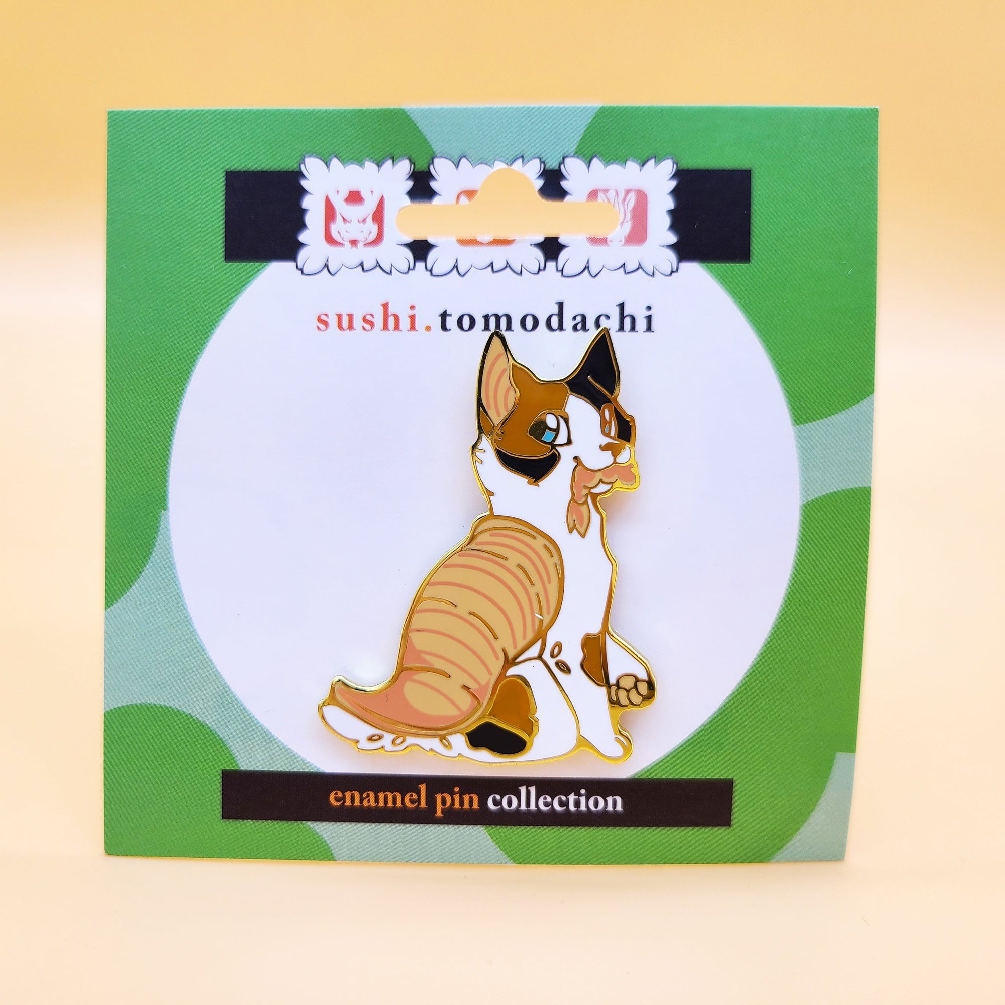 Pins | Bobtail Yellowtail Hard Enamel Pin | Sushi Tomodachi