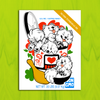 Calrose Rice Dogs Postcard