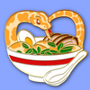 A Sushi Tomodachi " SURPRISE Danger Noodle Ramen " Design Pin