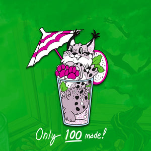 Lynx Drinks (Dragonfruit Mojito) Hard Enamel Pin