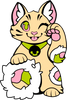 Maneki Neko Hard Enamel Pin (Sweet Peach)