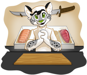 A Sushi Tomodachi " 👨‍🍳 Omakase for Two 👨‍🍳 " Design Pin