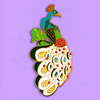 Peacock Roll Hard Enamel Pin