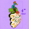 Peacock Roll Hard Enamel Pin