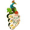 Peacock Roll Hard Enamel Pin
