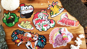 A Sushi Tomodachi " SURPRISE - Random Sticker 4-Pack " Sticker