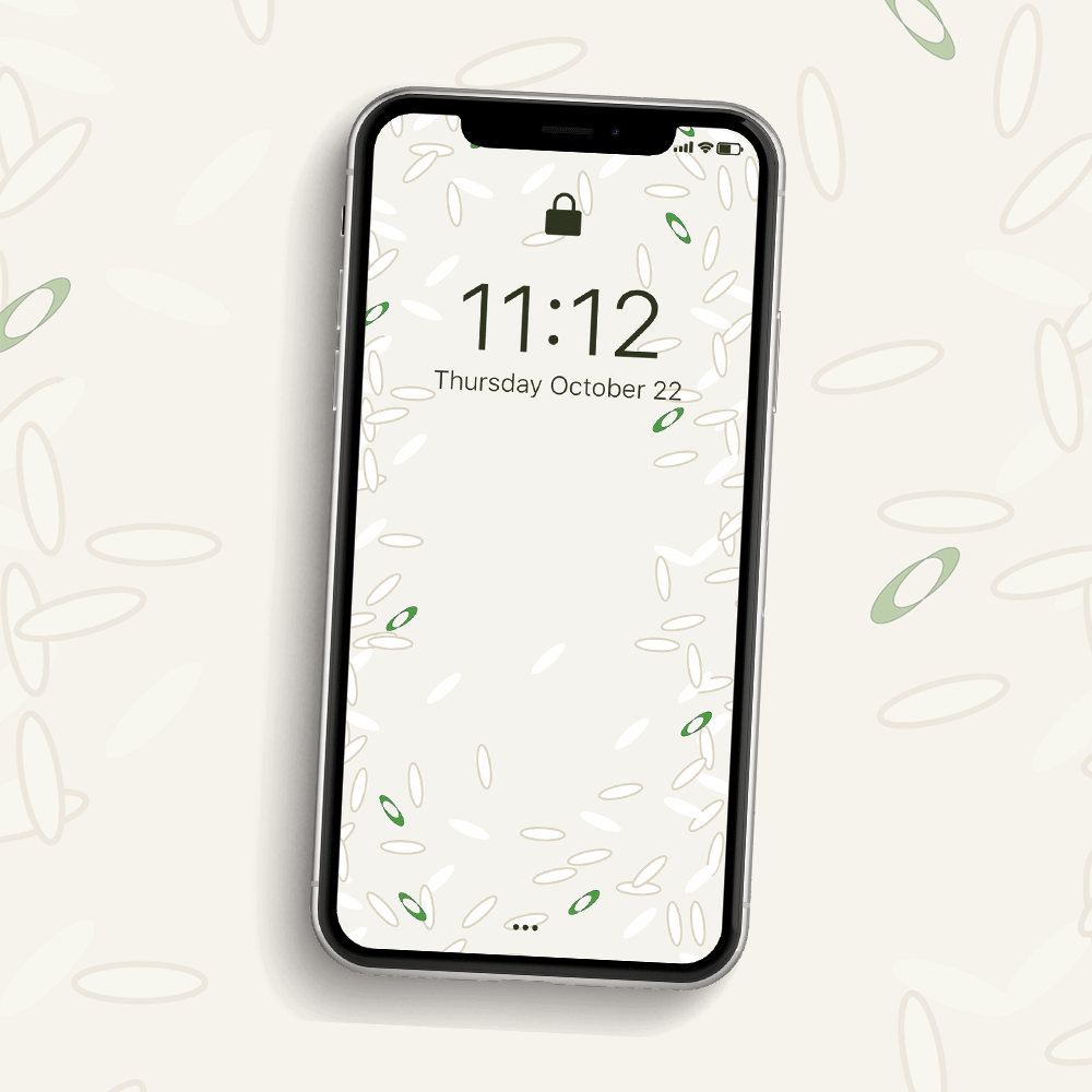 White Rice Mobile Wallpaper (Digital Download) – Sushi Tomodachi