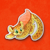 Salmon Spotty Cat Throw Pillow