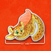 Salmon Spotty Cat Throw Pillow