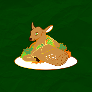 Sika Spring Roll ♀ Hard Enamel Pin