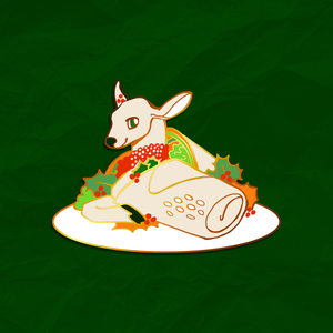 Sika Spring Roll ♀ (Rice Paper) Hard Enamel Pin