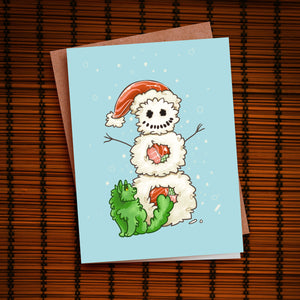 A Sushi Tomodachi " Sushi Snowman " Greeting Card