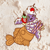 Taiyaki Seal Sundae Hard Enamel Pin