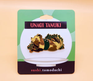 A Sushi Tomodachi " Unagi Tanuki " Design Pin