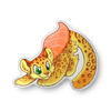 Salmon Spotty Cat Throw Pillow