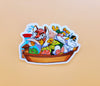 A Sushi Tomodachi "12 Are We There Yet Sushi Boat" Sticker