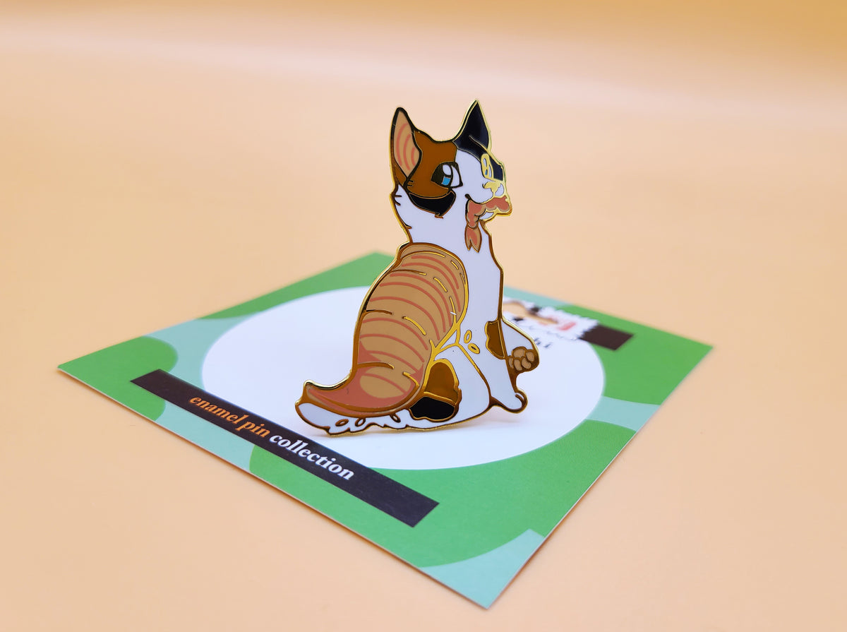 Bobtail Yellowtail Hard Enamel Pin (10 pcs) – Sushi Tomodachi