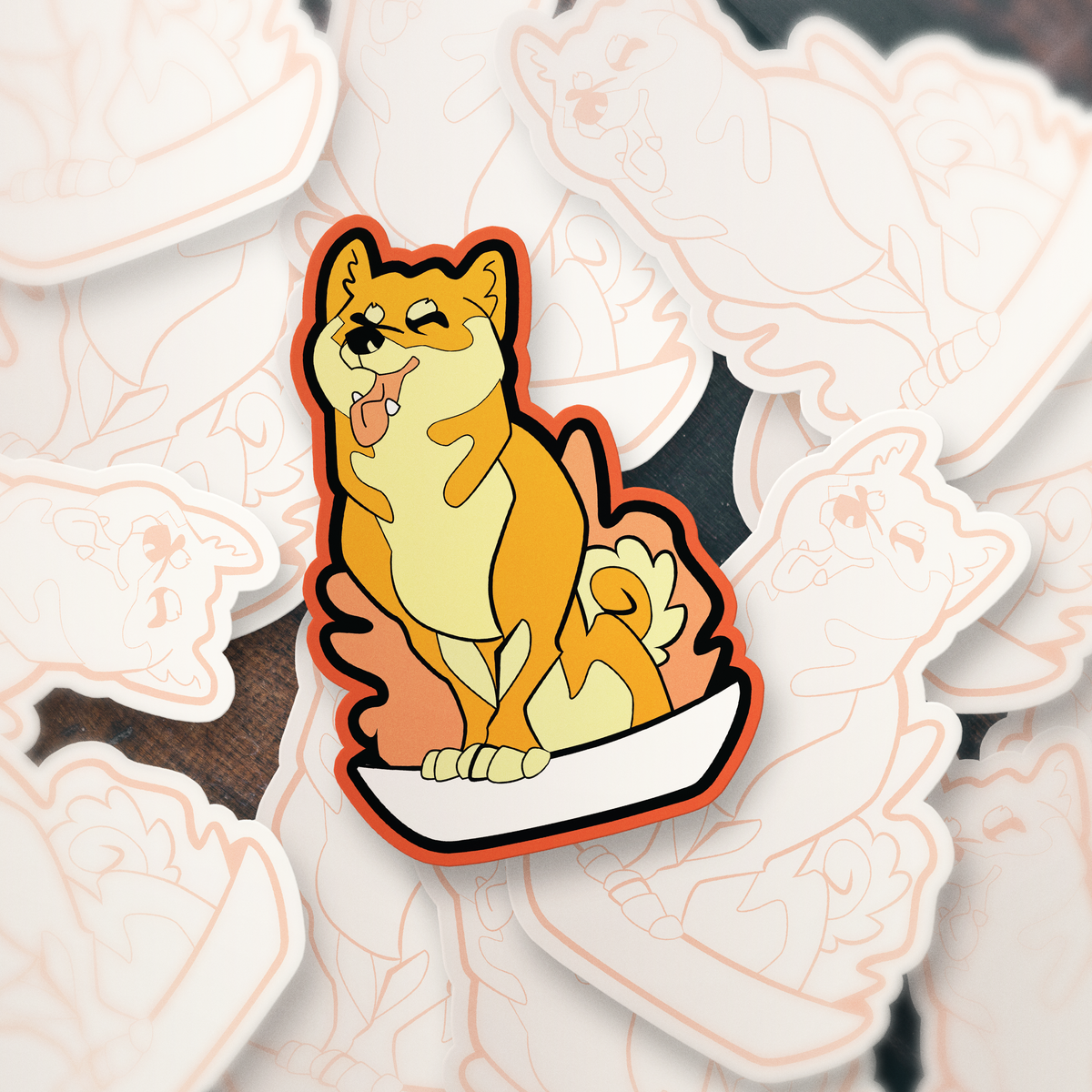 19 Ginger Shiba Sticker – Sushi Tomodachi