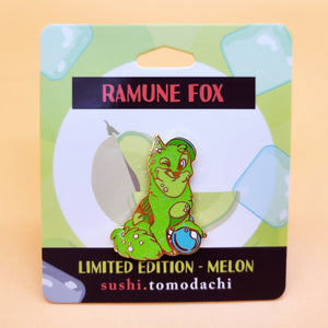 A Sushi Tomodachi " Melon Ramune Fox " Design Pin