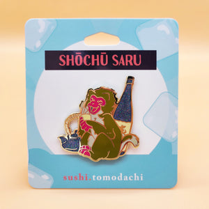 A Sushi Tomodachi " Shochu Saru " Design Pin