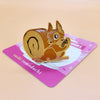 A Sushi Tomodachi " Swiss Roll Squirrel " Design Pin
