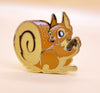 Swiss Roll Squirrel Hard Enamel Pin (10 pcs)