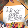 A Sushi Tomodachi " pending Coloring Page (Digital Download) " 