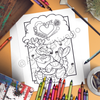 Dragon Heart Sushi Coloring Page (Digital Download)